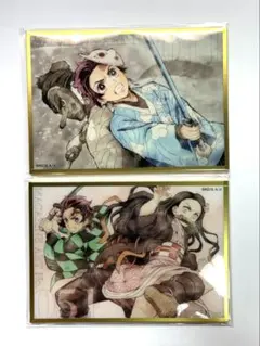 鬼滅の刃 ツキイチクジ アクリル色紙 竈門炭治郎 竈門禰豆子 4点セット