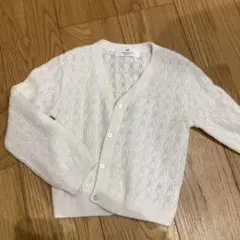 H&M オフホワイト 白　カーディガン 110/116