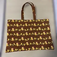 アヒル柄トートバッグ