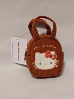 新品・未使用 ハローキティ コーデュロイミニバッグ キティ バックチャーム