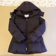 【美品】ピレネックス／Pyrenex　フード付きダウンジャケット黒　JP36