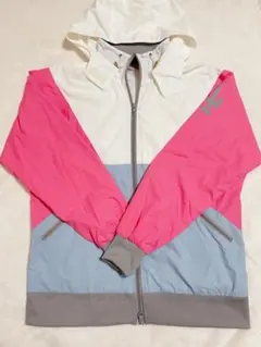 【匿名配送】LB-03 ナイロンジャケットフリーサイズ　ピンク　水色