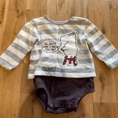 ムーミン　ボーダー ロンパースつきロンT