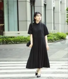 【新品タグ付き】Demi-Luxe BEAMS / 変形プリーツ ワンピース