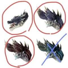D*D様 一番くじモンスターハンター　ヘッドマグネット３点