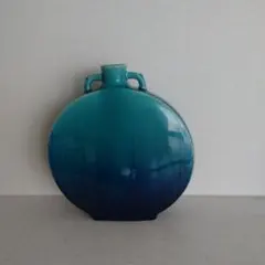 青緑グラデーション 花瓶 花器 映えるカラー&美しい曲線美