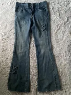 Lサイズ ブーツカットデニム 綿100%