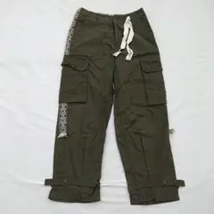 TOBILA オリーブグリーン ライン カーゴパンツ M