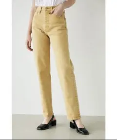 PLAIN JEANS COLOR STRAIGHT イエローデニム