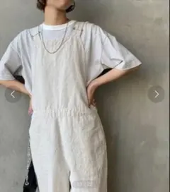 ★akn様　専用★DANTON コットンリネンオーバーオールのサムネイル