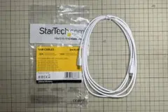 StarTech.com USB Type-C ケーブル 2m 60W ホワイト