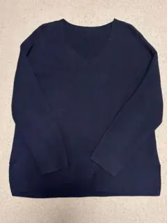 UNIQLO 3Dコットンブレンド VネックセーターXL