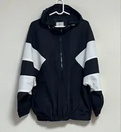 【Blistorm】フード　ブラック ナイロンジャケット　アウター　ジャンパー