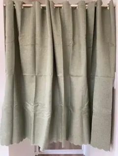 遮光撥水カフェカーテン142×120cmグリーン