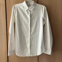 ユニクロ　ホワイト 長袖 ボタンダウンシャツ M