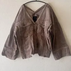 w closet コーデュロイ　ジャケット　Vネック　ノーカラー　アウターのサムネイル