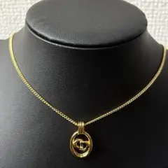 美品 Christian Dior ネックレス CDロゴ サークル ゴールド