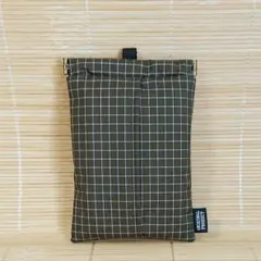 【ハンドメイド】バネ口 ティッシュケース ゴミ箱ポーチ モスグリーン