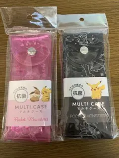 ポケットモンスター　マルチケース　ブラック　ピンク