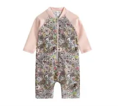 花柄 ベビー水着　ラッシュガード