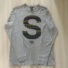 スケート・サーフシーンに stussyマルチボーダー良配色Lサイズ 