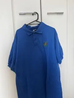 ポロシャツ　古着　ブルー
