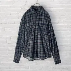 LA GATE　チェック柄　ネルシャツ　長袖　コットン100% M