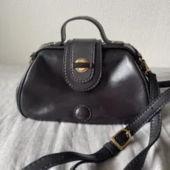 美品】ゴールドファイル がま口 ゴールド金具 ハンドバッグ 2way 自立 