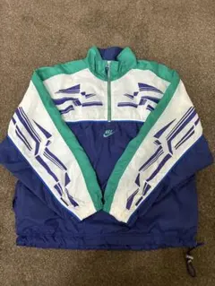 Nike ハーフジップ ナイロンジャケット Sネイビー