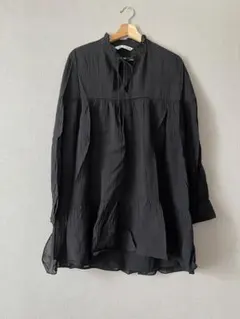 ZARA ブラック チュニック ミニワンピース　長袖 XS