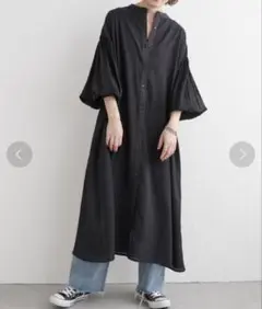 【完売品】notch. バルーンスリーブシャツワンピース