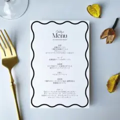 メニュー表_13C　ドリンクメニュー　ウェディング　結婚式　はがきサイズ