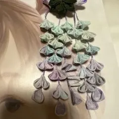 藤　藤のお花　枝　髪飾り　つまみ細工　ハンドメイド　　藤さがり　多色