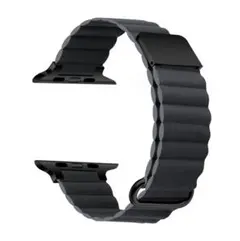 Apple Watch マグネット式 PUレザー バンド スペースグレー