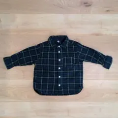 無印良品　フランネル　チェックシャツ　90