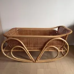 アンティーク♡ラタンのベビークーハン　フランス　希少❣️ アンティーク♡ラタンのベビークーハン フランス 希少