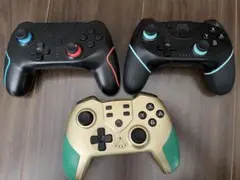 コントローラー3点セット ゴールド・ブラック・ブルー ジャンク品