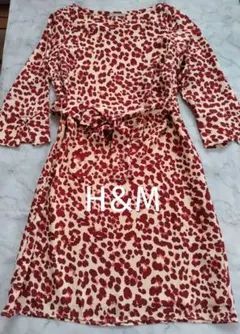 H&M レオパード柄 ワンピース UK10