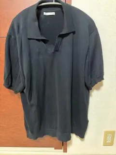 ZARA ザラ　アイボリー ストライプ ポロシャツ L