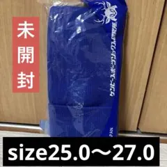 サッカーカーフソックス（両足）青　25.0〜27.0
