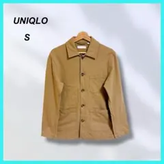 UNIQLO ウォッシュジャージーワークジャケット　ブラウン　定番　S