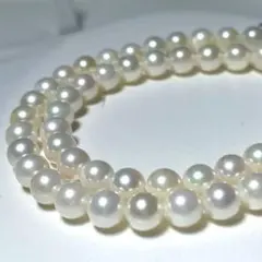 極上 希少白珠 あこや本真珠 ネックレス 冠婚葬祭 6.4〜6.8㎜ M701