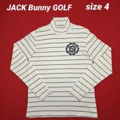 JACK BUNNY メンズ ゴルフ モックネック ホワイトボーダー size4
