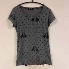 Hysteric Glamour 総柄Tシャツ クローバー　ヒスガール　グレーのサムネイル