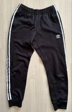 adidas ブラック ジャージ パンツM
