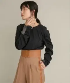 エイミーロウ eimee law 長袖 カットソー ブラック ラメ袖口