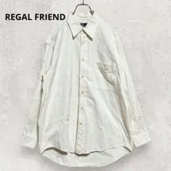 REGAL FRIEND 長袖ツイルシャツ L オフホワイト 綿100% 清潔感のサムネイル