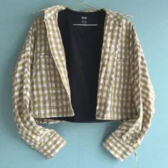 ZARA クロップド丈 シャツ　　Ｌサイズ ロールアップのサムネイル