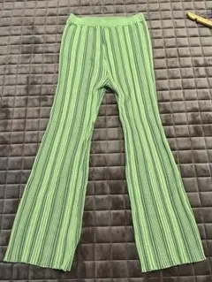 フリークスストア⭐︎厚手のストライプパンツ　緑色⭐︎