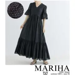 MARIHA IENA すずらんのドレス ブラック 36 マリハ ワンピース - メルカリ